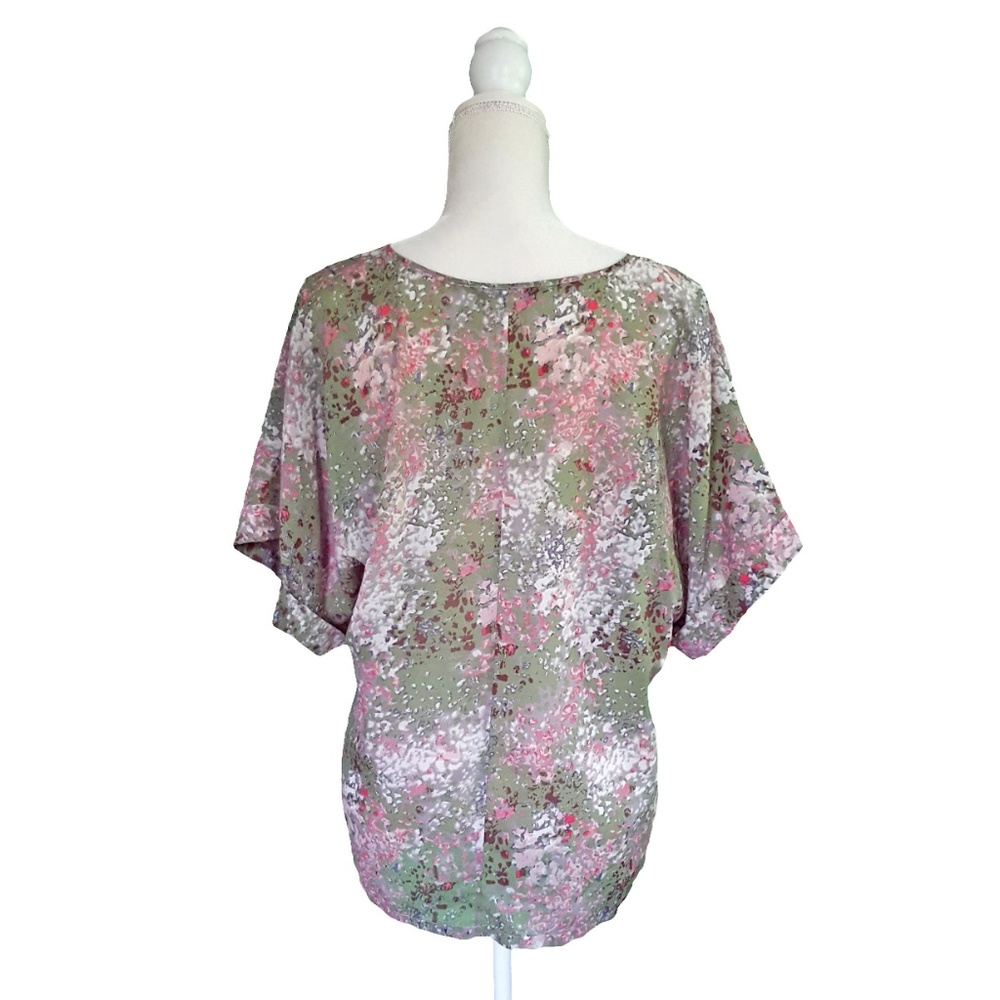 J. Crew Womens Floral Crepe De Chine Top Blouse L - Picture 2 of 8